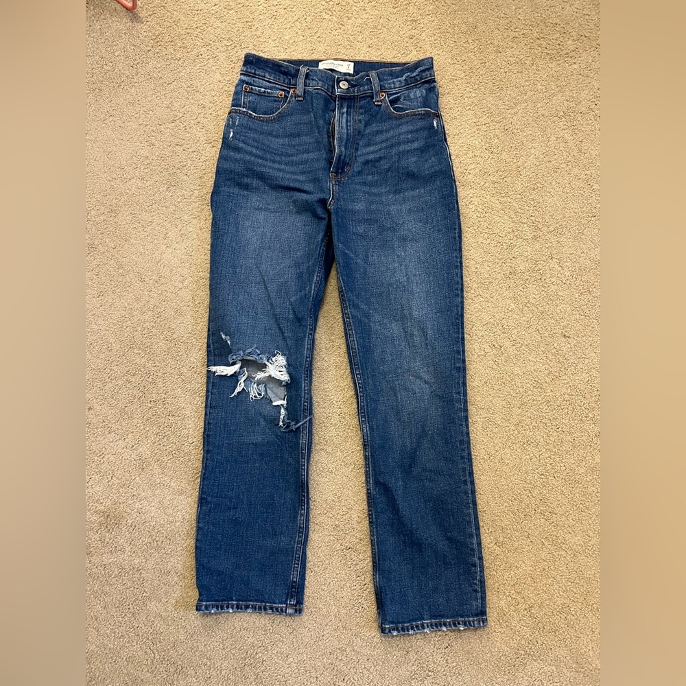 Abercrombie ankle straight jeans: like new